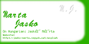 marta jasko business card